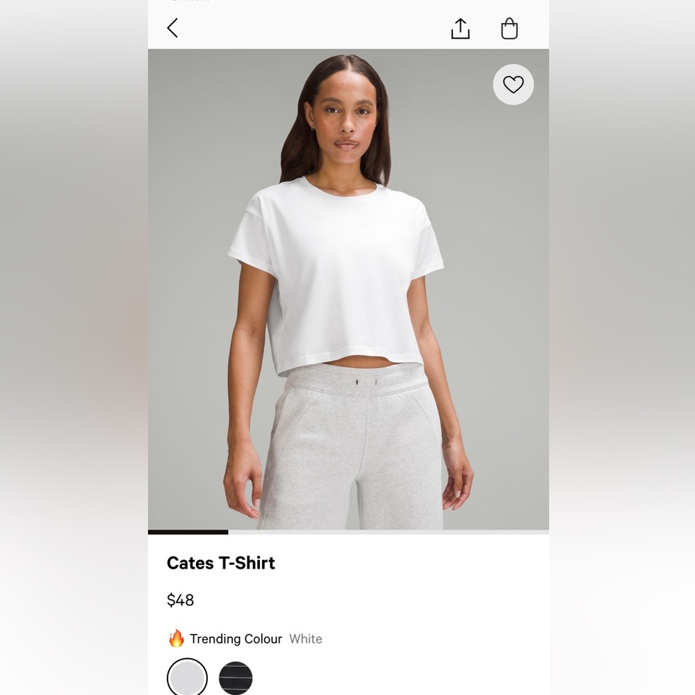 Lululemon cates tee cropped